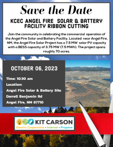 KCEC Angel Fire Solar/Battery Facility Ribbon Cutting @ Angel Fire Solar/Battery Site